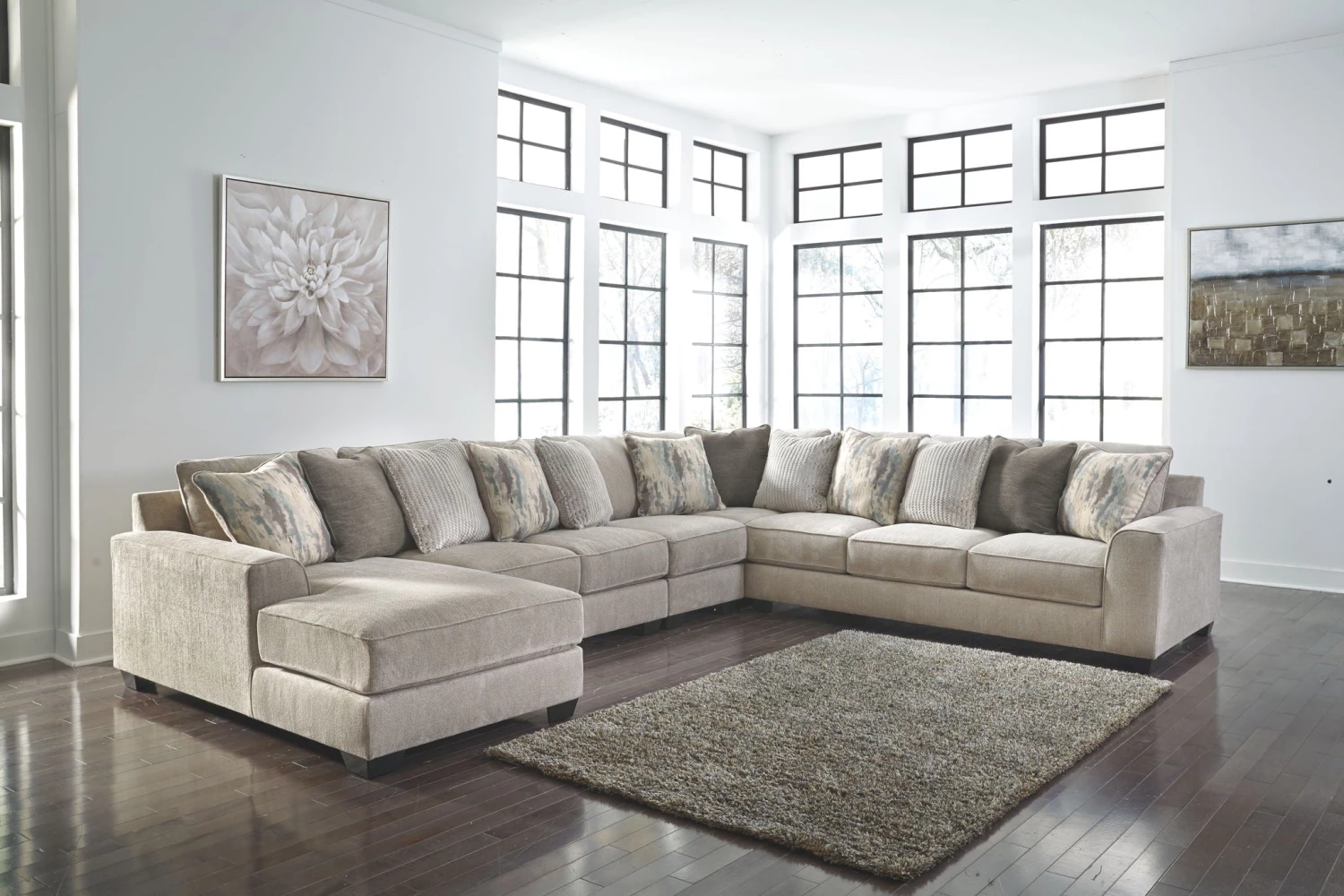Ashley Ardsley 5-Piece Sectional - Pewter Sectionals 1 Ashley Ardsley 5-Piece Sectional - Pewter Sectionals