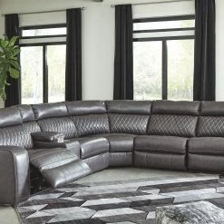 Ashley Nantahala 6-Piece Sectional - Iron Sectionals