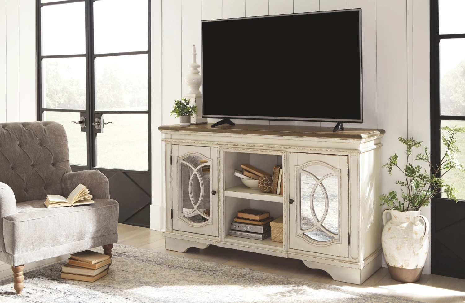 Ashley Realyn Large TV Stand Entertainment 1 Ashley Realyn Large TV Stand Entertainment