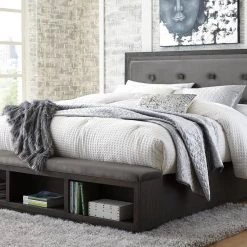 Ashley Hyndell Queen Storage Bed - Dark - Brown Beds