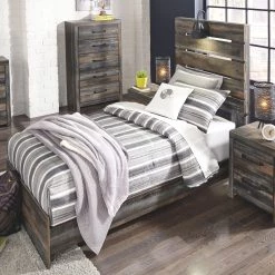 Ashley Drystan Multi Twin Bed W/ Dresser & Mirror