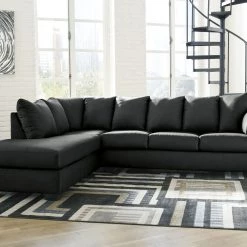 Ashley Darcy Black LAF Corner Chaise & RAF Sofa Sectional Living Room