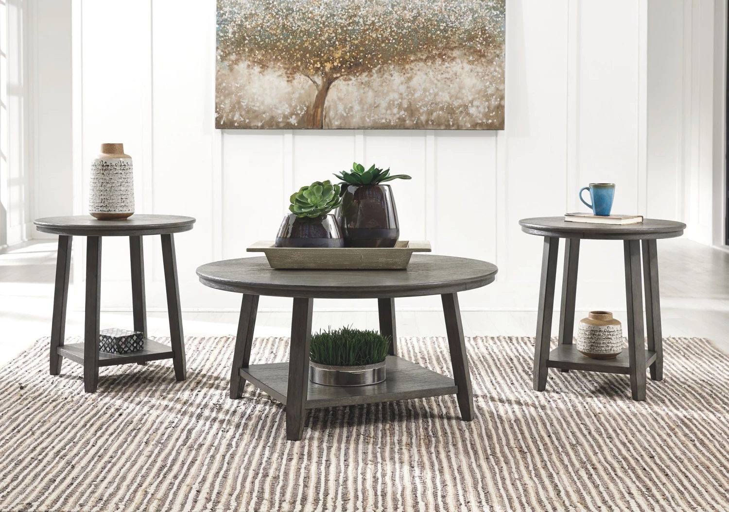Ashley Caitbrook - Gray - Occasional Table Set (3/CN) Living Room 1 Ashley Caitbrook - Gray - Occasional Table Set (3/CN) Living Room
