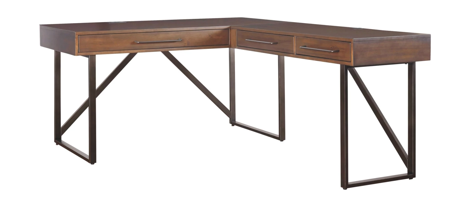 Ashley Starmore Brown Home Office L Shaped Desk 1 Ashley Starmore Brown Home Office L Shaped Desk