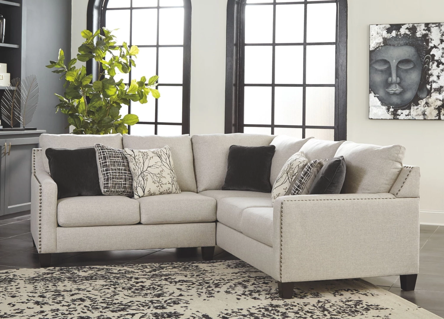 Ashley Hallenberg 2-Piece Sectional - Fog Sectionals 1 Ashley Hallenberg 2-Piece Sectional - Fog Sectionals