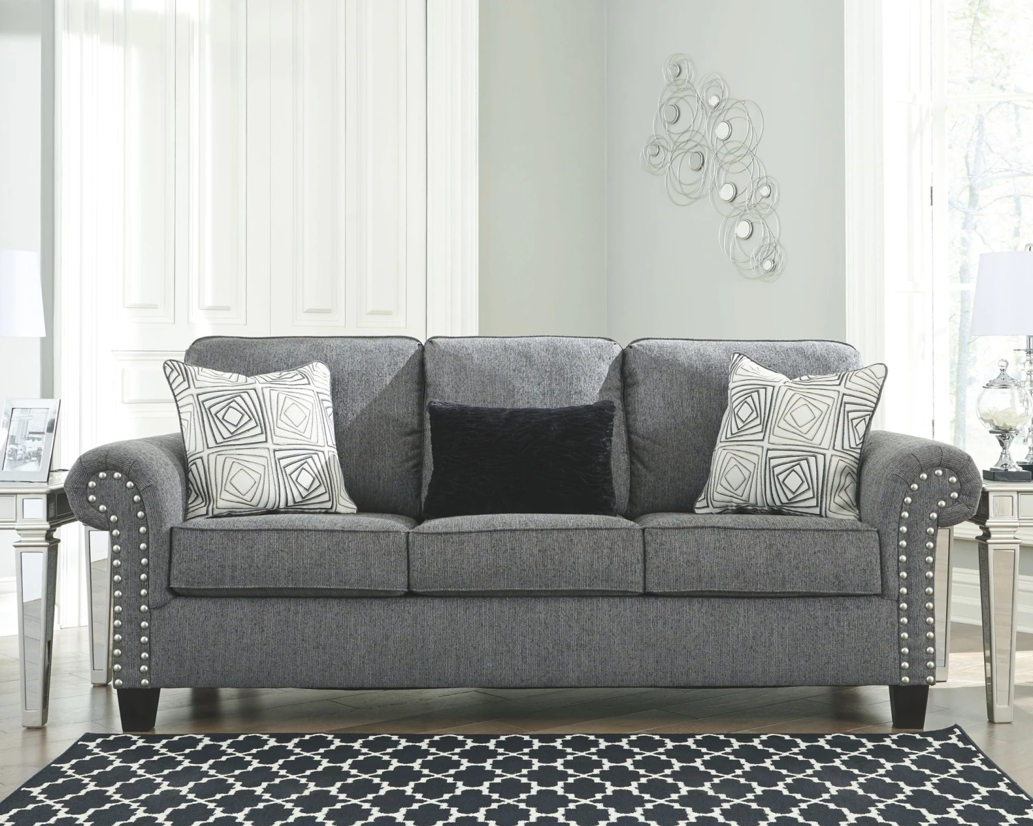 Ashley Living Room Agleno Charcoal Sofa 1 Ashley Living Room Agleno Charcoal Sofa