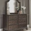 Ashley Adinton Dresser And Mirror - Reddish - Brown Dressers