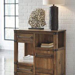 Ashley Roybeck - Light Brown/Bronze - Accent Cabinet