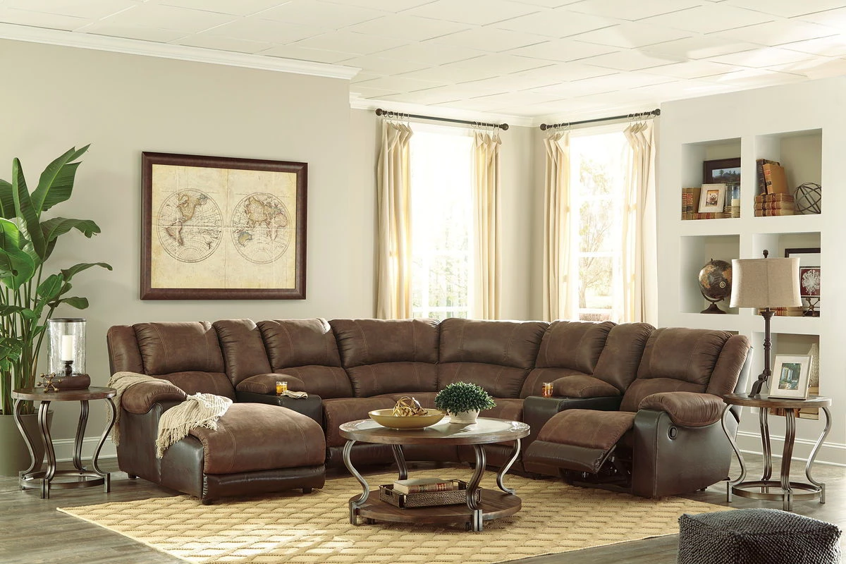 Ashley Nantahala 7-Piece Sectional - Coffee 1 Ashley Nantahala 7-Piece Sectional - Coffee