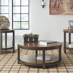 Ashley Roybeck - Light Brown/Bronze - Occasional Table Set (3/CN) Living Room