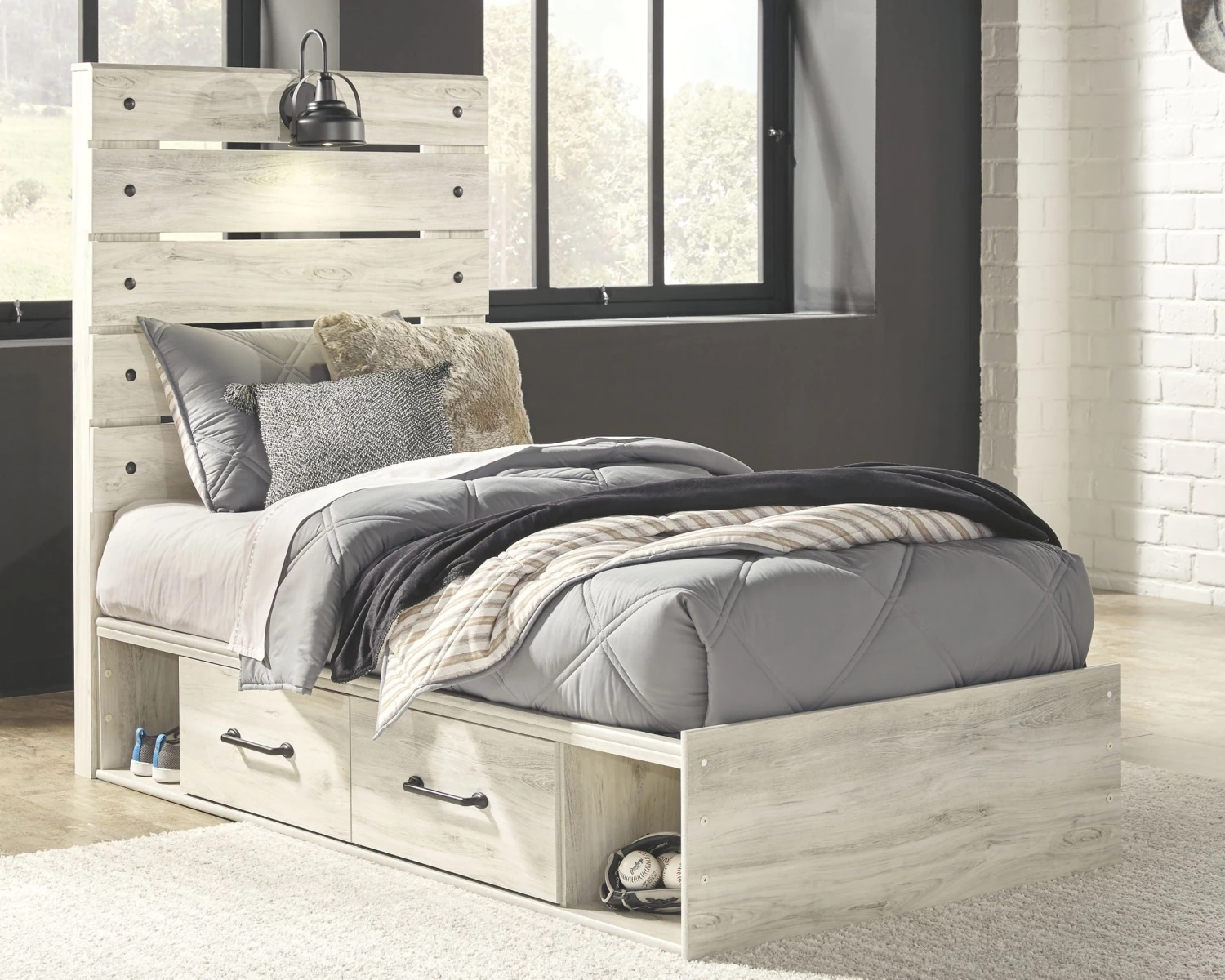 Ashley Cambek Twin Bed With 2 Under Bed Storage 1 Ashley Cambek Twin Bed With 2 Under Bed Storage