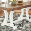 Ashley Valebeck - White/Brown - Rectangular Dining Room Table