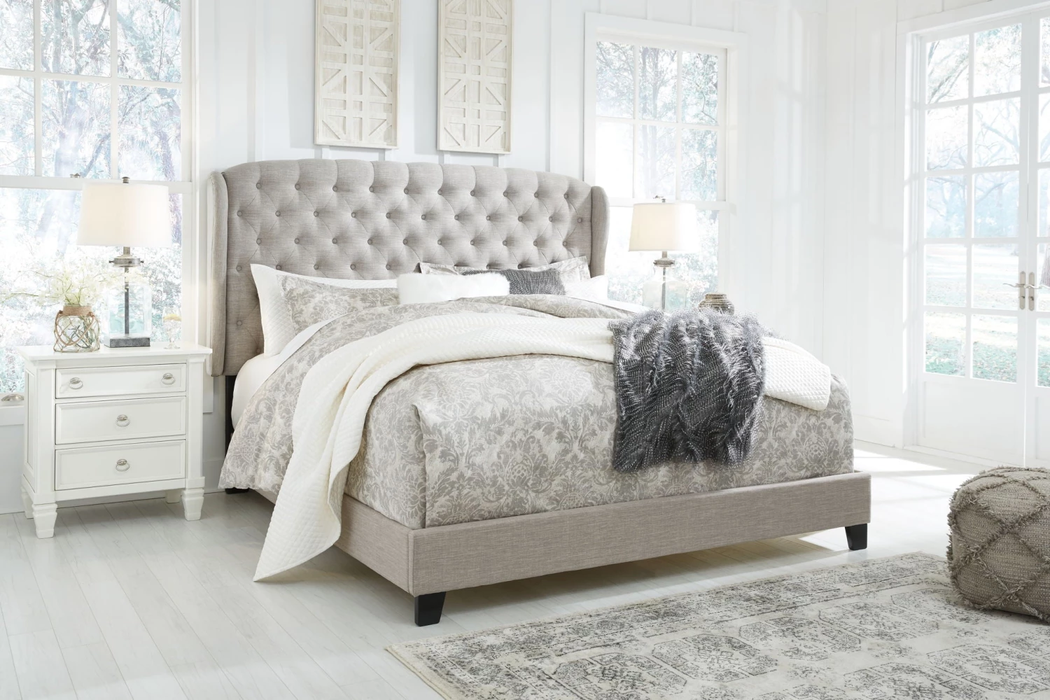 Ashley Bedroom Jerary - Gray - Queen Upholstered Bed 1 Ashley Bedroom Jerary - Gray - Queen Upholstered Bed