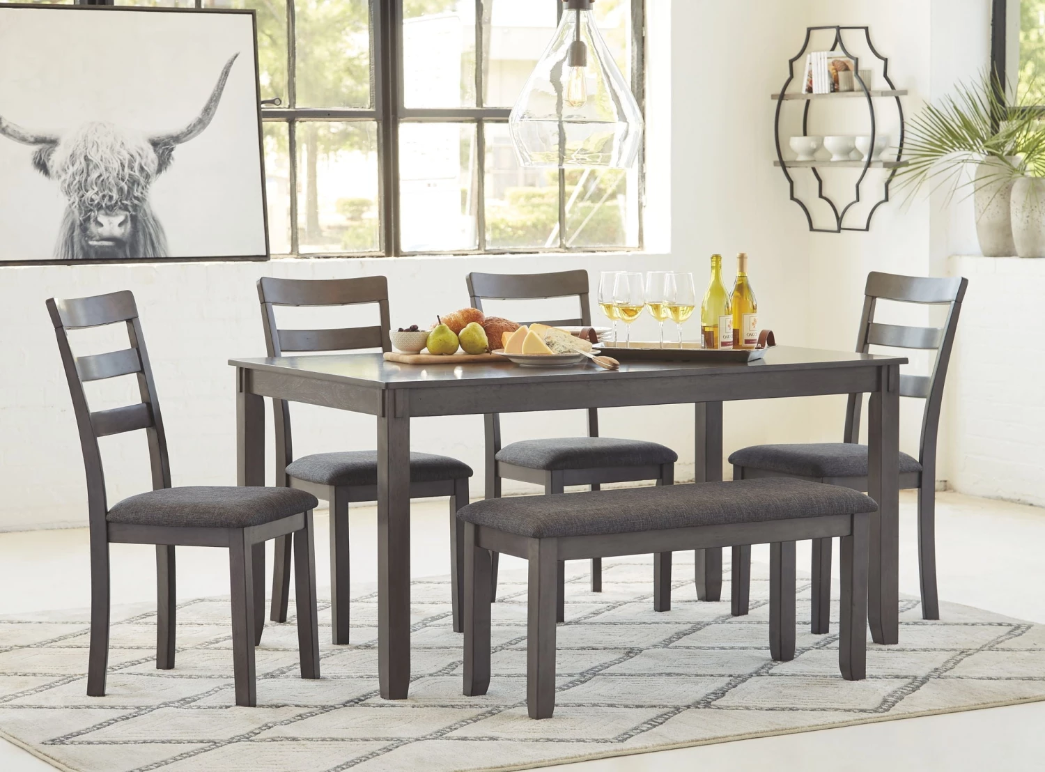 Ashley Bridson - Gray - RECT DRM Table Set (6/CN) 1 Ashley Bridson - Gray - RECT DRM Table Set (6/CN)