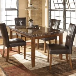 Ashley Lacey Rectangular Table & 4 Side Chairs Dining Room