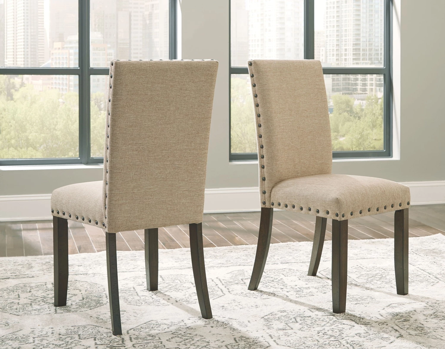 Ashley Rokane - Light Brown - Dining Upholstered Side Chair 1 Ashley Rokane - Light Brown - Dining Upholstered Side Chair
