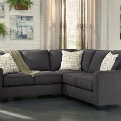 Ashley Alenya Charcoal LAF Loveseat & RAF Sofa Sectional Living Room