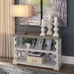 Ashley Living Room Havalance - Gray/White - Console Sofa Table