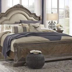 Ashley Charmond California King Upholstered Bed - Brown