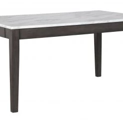 Ashley Luvoni - White/Dark Charcoal Gray - Rectangular Dining Room Table