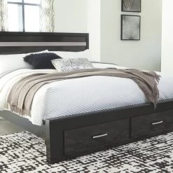 Ashley Starberry King Storage Bed - Black Beds