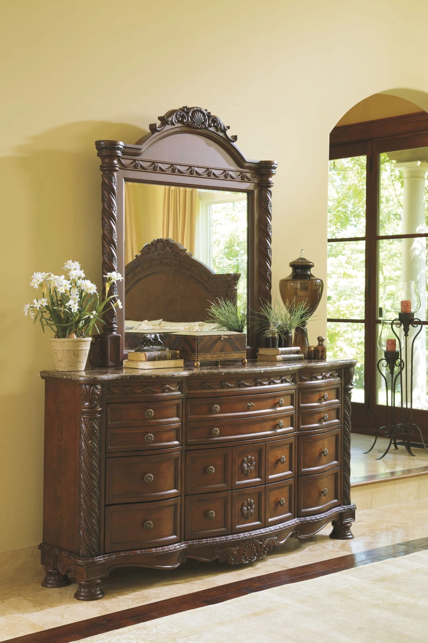 Ashley North Shore Dark Brown Dresser Only 1 Ashley North Shore Dark Brown Dresser Only