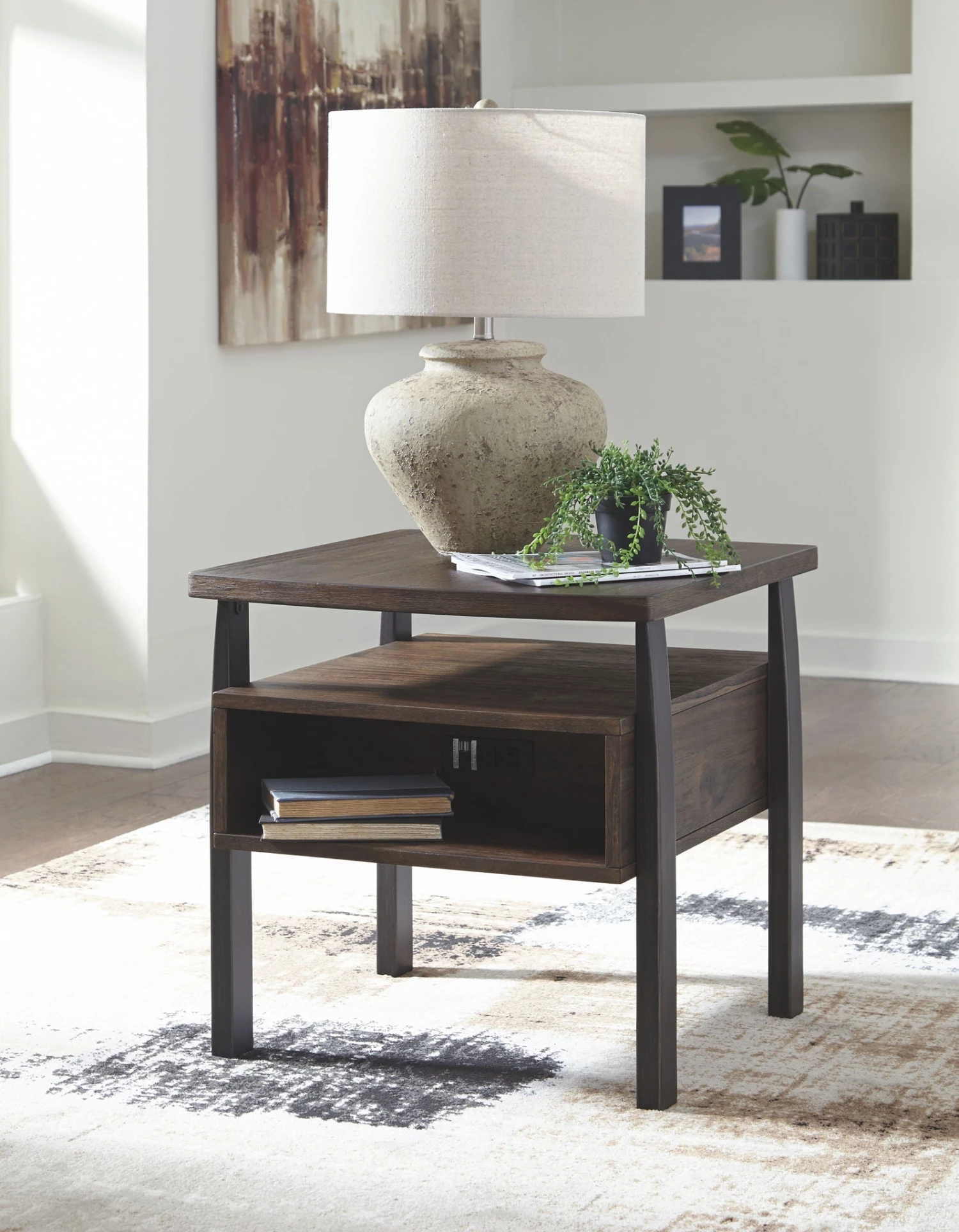 Ashley Vailbry - Brown - Rectangular End Table Living Room 1 Ashley Vailbry - Brown - Rectangular End Table Living Room
