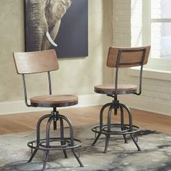 Ashley Pinnadel - Light Brown - Swivel Stool Dining Room
