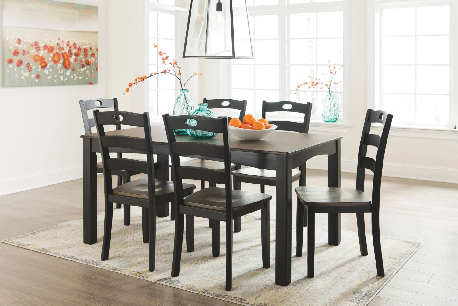 Ashley Dining Room Froshburg Table & 6 Side Chairs 1 Ashley Dining Room Froshburg Table & 6 Side Chairs