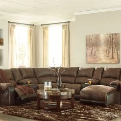 Ashley Sectionals Nantahala 6-Piece Sectional - Coffee