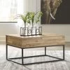 Ashley Living Room Gerdanet - Natural - Lift Top Cocktail Table