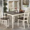 Ashley Whitesburg Rectangular Table & 4 Side Chairs