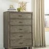 Ashley Arnett Gray Five Drawer Chest Bedroom