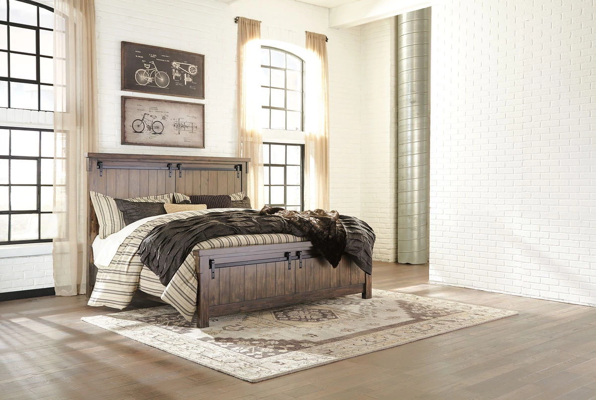 Ashley Lakeleigh King Panel Bed - Brown 1 Ashley Lakeleigh King Panel Bed - Brown