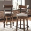 Ashley Valebeck - Brown - Upholstered Swivel Barstool