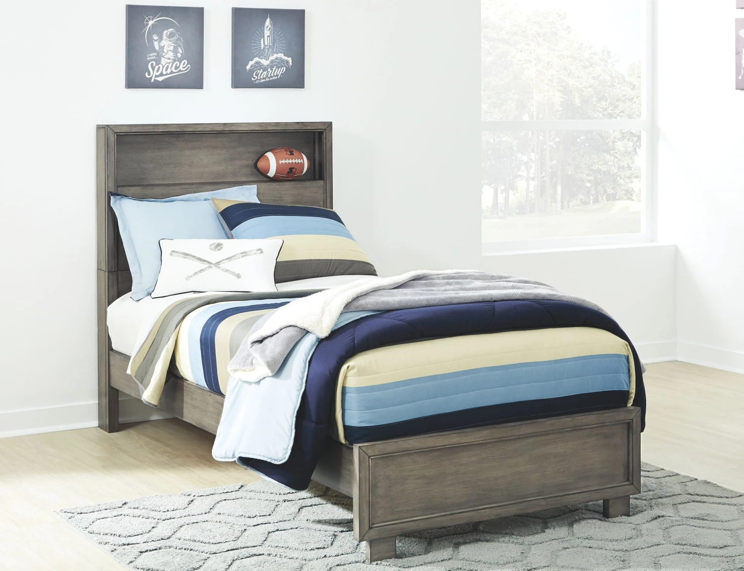 Ashley Beds Arnett Full Bed - Gray 1 Ashley Beds Arnett Full Bed - Gray