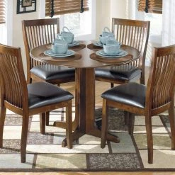 Ashley Stuman Drop Leaf Table & 4 Side Chairs