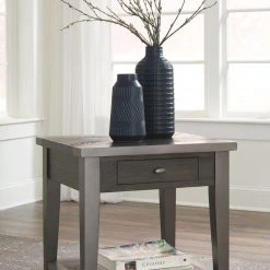 Ashley Living Room Branbury - Grayish Brown - Rectangular End Table