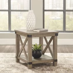 Ashley Living Room Aldwin - Gray - Rectangular End Table