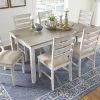 Ashley Skempton - White/Light Brown - Dining Room Table Set (7/CN)
