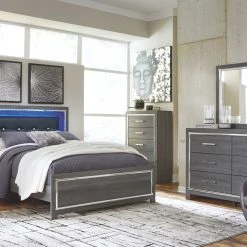 Ashley Lodanna Dresser, Mirror & Queen Panel Bed Bedroom