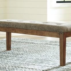Ashley Flaybern - Light Brown - Large Upholstered Dining Room Bench Benches