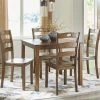 Ashley Hazelteen Medium Brown Table & 4 Side Chairs Dining Room