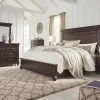 Ashley Bedroom Brynhurst Dark Brown Queen Bed W/ Dresser & Mirror