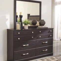 Ashley Reylow Dresser And Mirror - Dark - Brown