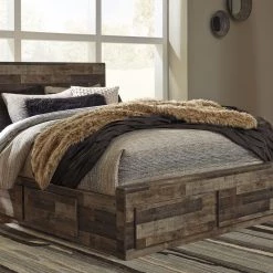 Ashley Derekson Queen Panel Bed With Storage Footboard - Multi - Gray