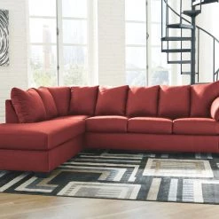 Ashley Living Room Darcy Salsa LAF Corner Chaise & RAF Sofa Sectional