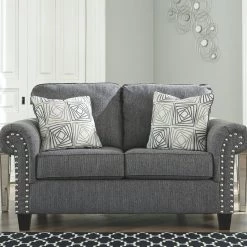 Ashley Living Room Agleno - Charcoal - Loveseat