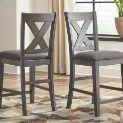 Ashley Caitbrook - Gray - Upholstered Barstool