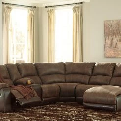 Ashley Nantahala 7-Piece Sectional - Coffee